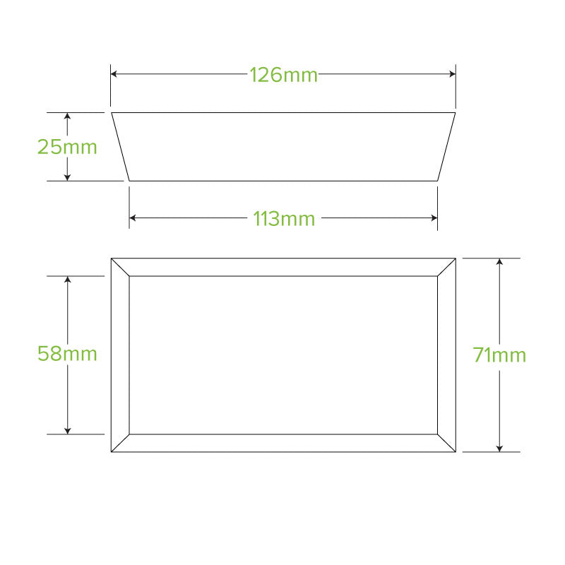 BioPak Extra Small BioBoard Sushi Tray