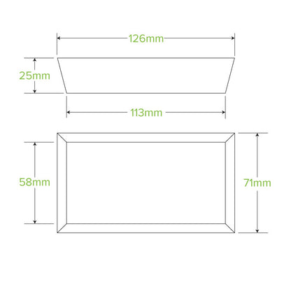 BioPak Extra Small BioBoard Sushi Tray