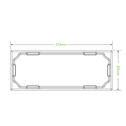 BioPak Long BioBoard Sushi Tray PET Lid