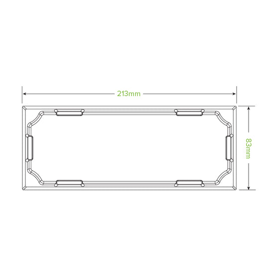 BioPak Long BioBoard Sushi Tray PET Lid