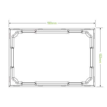 BioPak Medium BioBoard Sushi Tray PET Lid