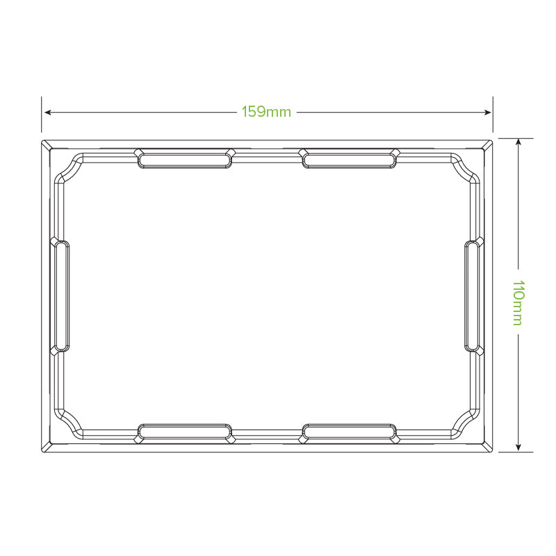 BioPak Small BioBoard Sushi Tray PET Lid