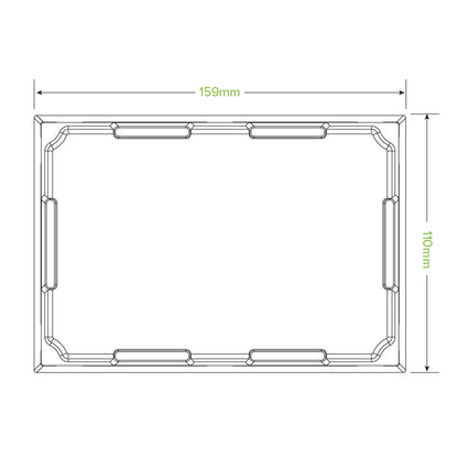 BioPak Small BioBoard Sushi Tray PET Lid