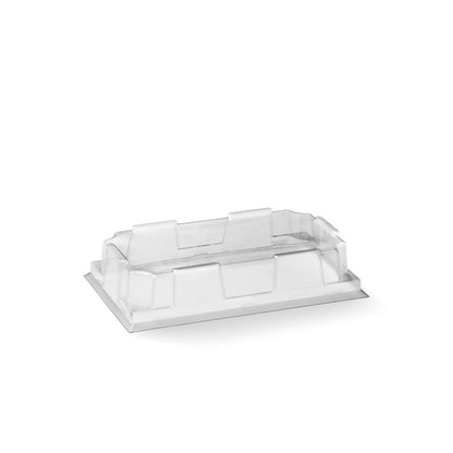 BioPak Extra Small BioBoard Sushi Tray PET Lid