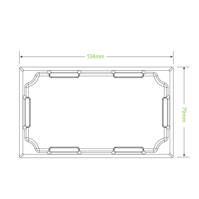 BioPak Extra Small BioBoard Sushi Tray PET Lid
