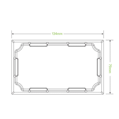 BioPak Extra Small BioBoard Sushi Tray PET Lid