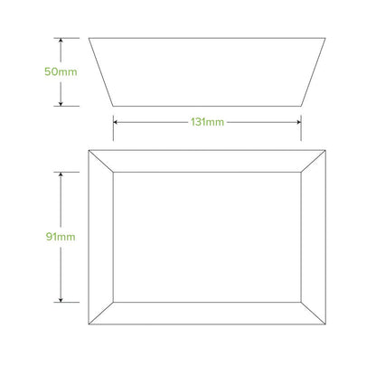 BioPak Tray #1  - Disposable Takeaway Food Tray Certified Paper Board.