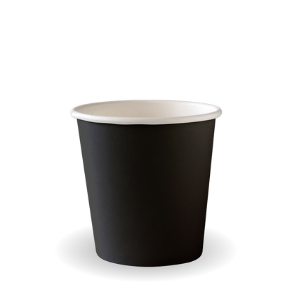 BioPak 120ml / 4oz (63mm) Black Aqueous Single Wall BioCup