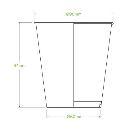 BioPak 300ml / 10oz (90mm) Cold Paper BioCups - green fade