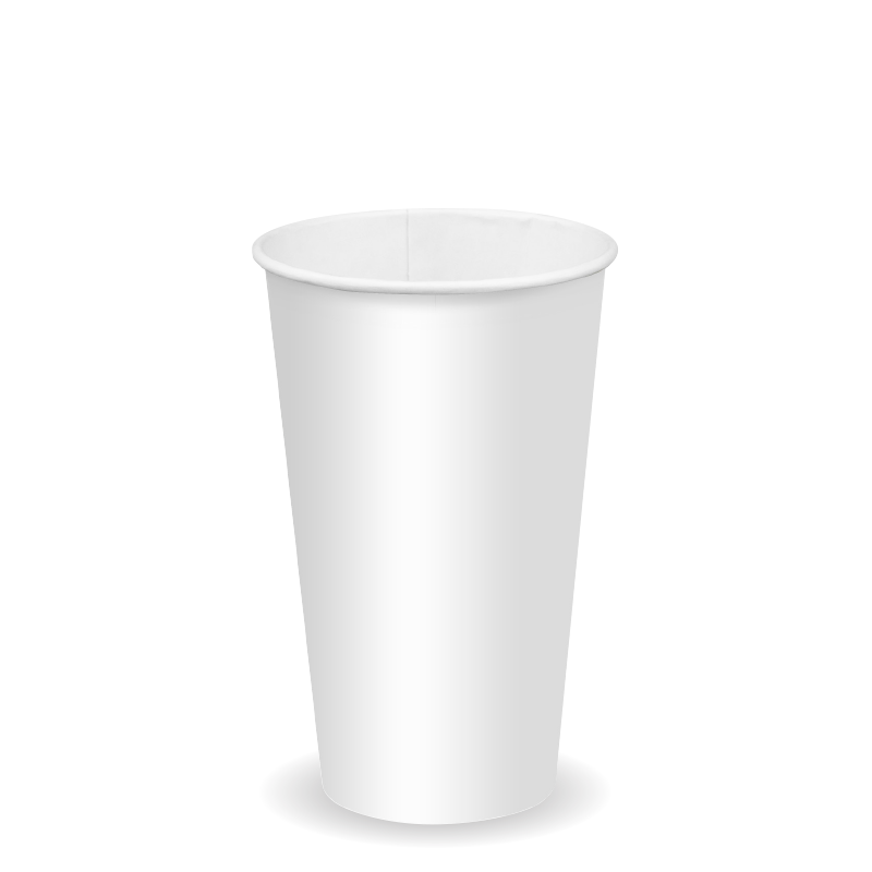 BioPak 500ml / 16oz (90mm) White Cold Paper BioCup