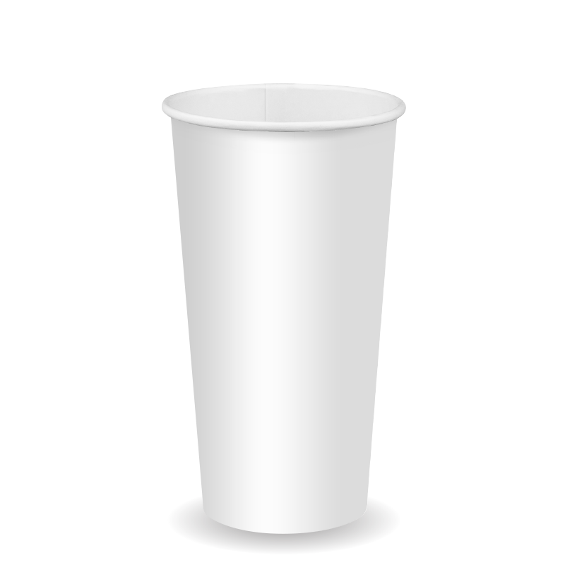 BioPak 600ml / 20oz (90mm) White Cold Paper BioCup