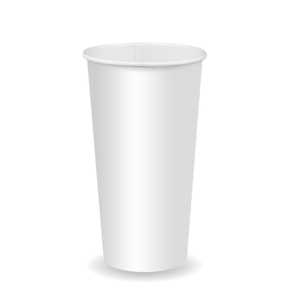 BioPak 600ml / 20oz (90mm) White Cold Paper BioCup