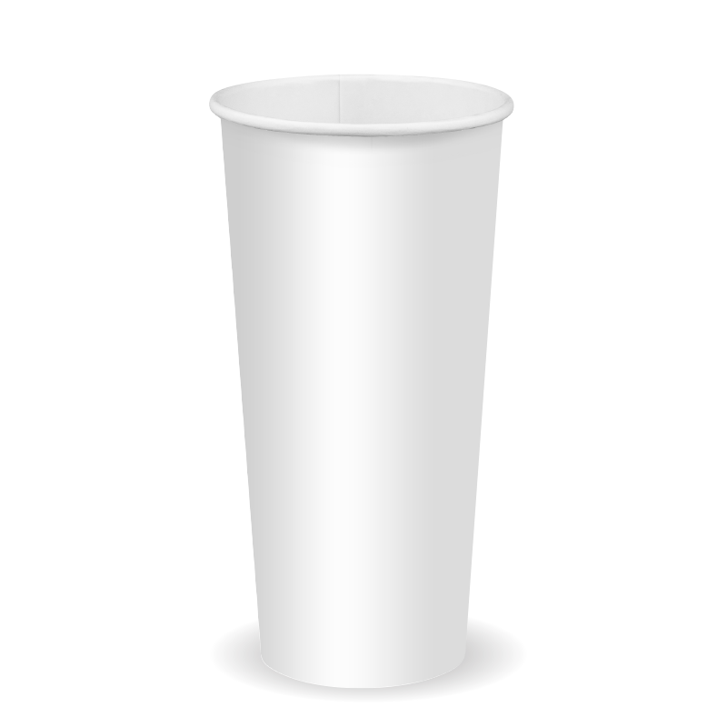 BioPak 650ml / 22oz (90mm) White Cold Paper BioCup