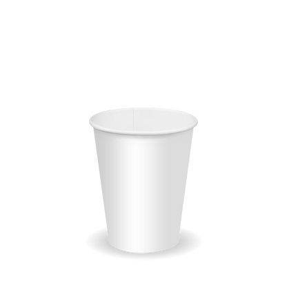 BioPak 280ml / 8oz (80mm) White Cold Paper BioCup