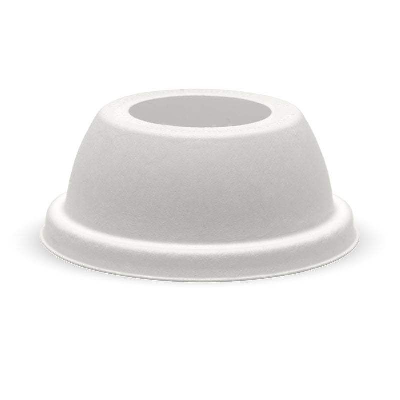 BioPak 90mm Plant Fibre Wide Hole Dome Cold Paper BioCup Lid