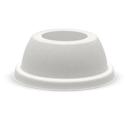 BioPak 90mm Plant Fibre Wide Hole Dome Cold Paper BioCup Lid