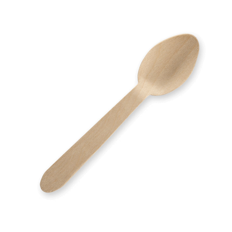 10cm Unbranded Wood Tea Spoon – FSC™ Certified Birchwood (Bulk Pack of 5000)