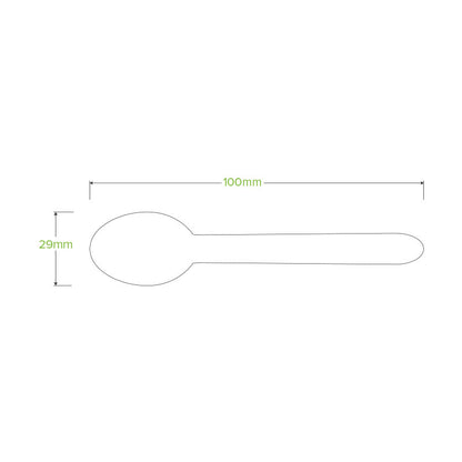 10cm Unbranded Wood Tea Spoon – FSC™ Certified Birchwood (Bulk Pack of 5000)
