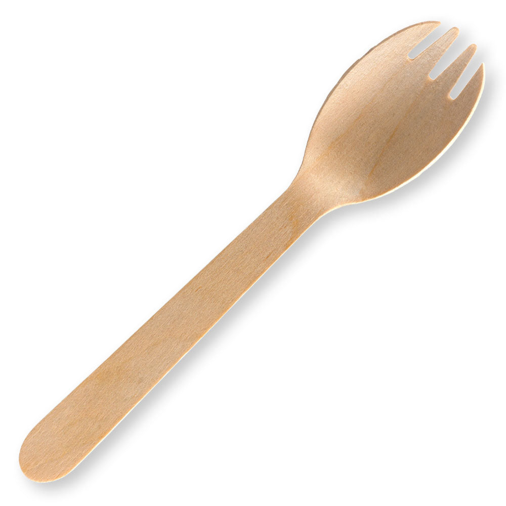 165mm Wooden Spork - Core Choice by Brisbane Cup Supplies