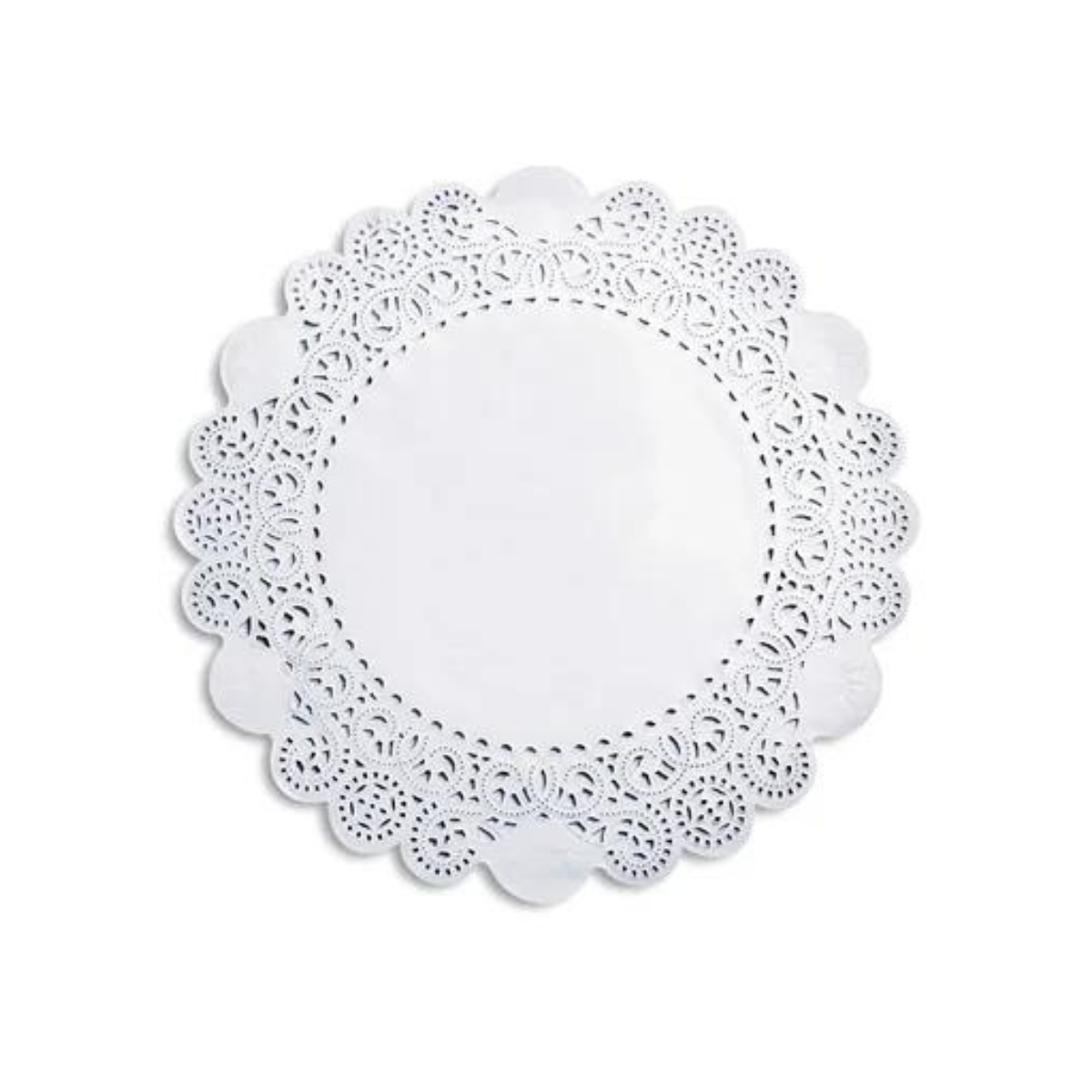 White Round Lace Doyleys 200mm (8")