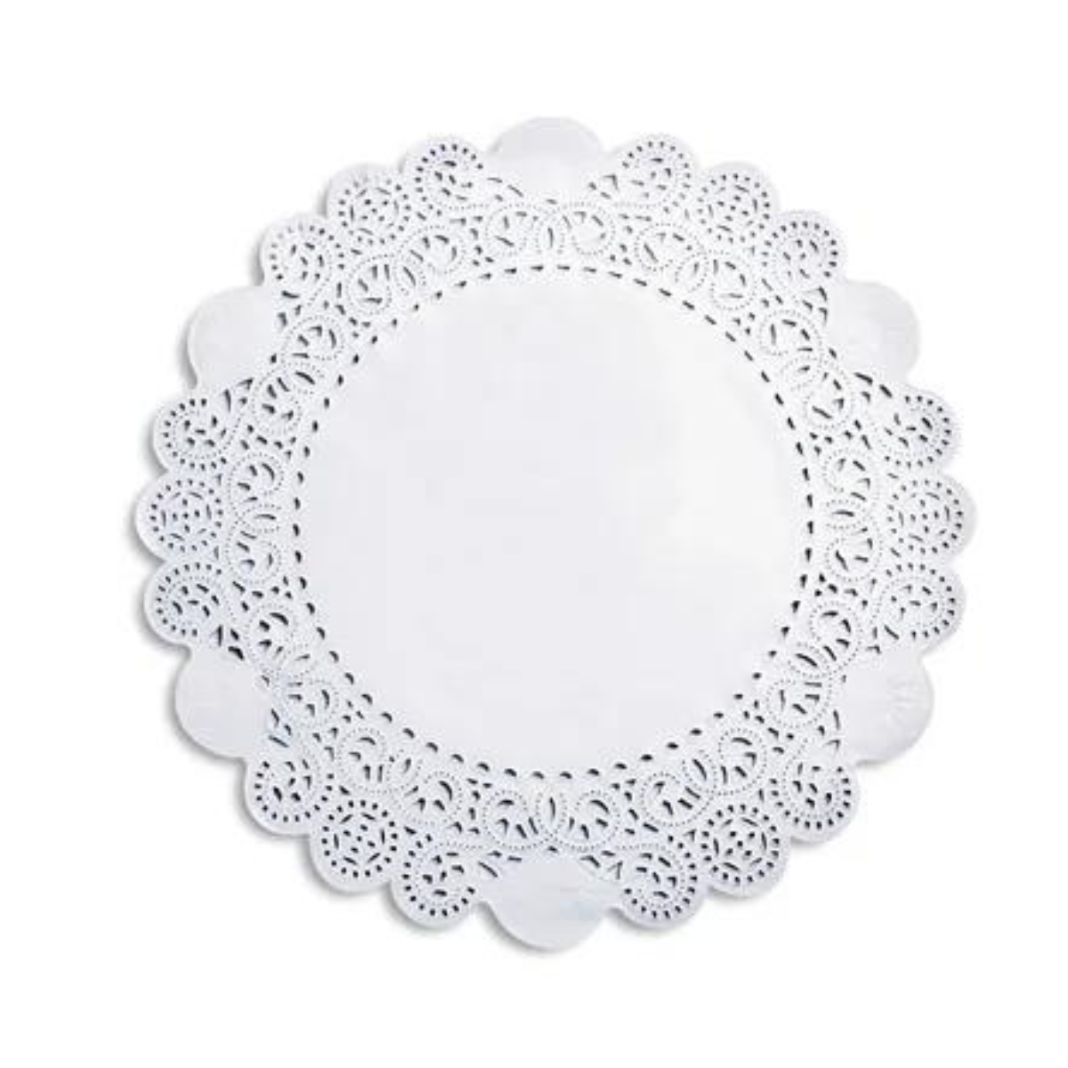 White Round Lace Doyleys 225mm(9")