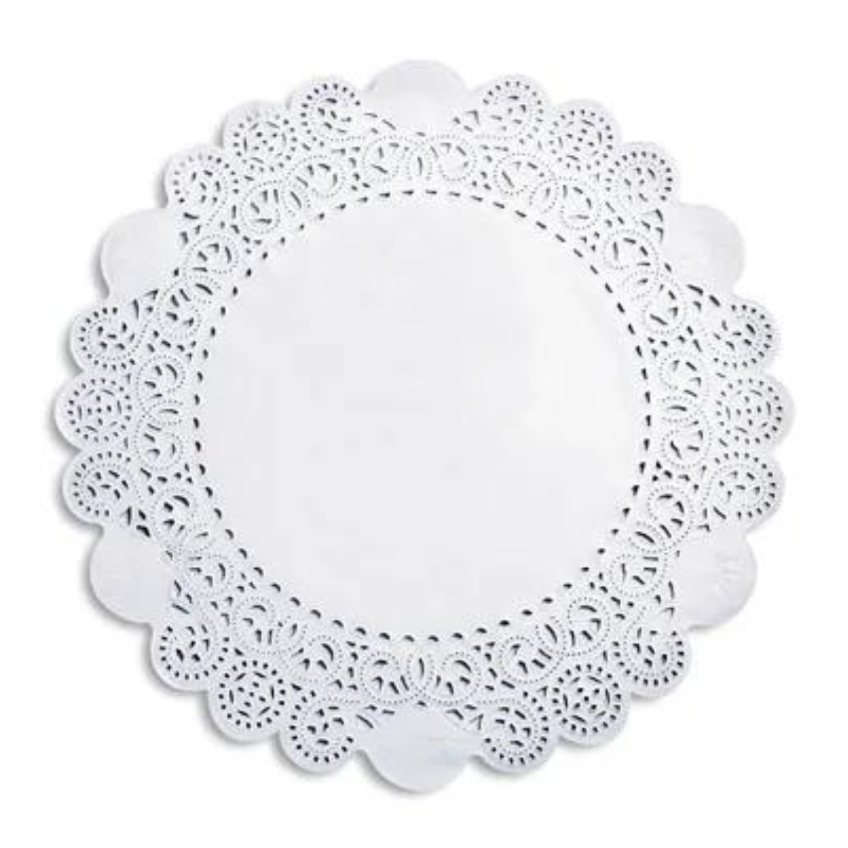 White Round Lace Doyleys 250mm (10")
