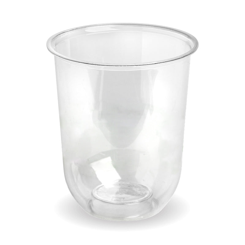 BioPak Unbranded 500ml Clear Compostable Disposable Cold Drink Tumbler Cup