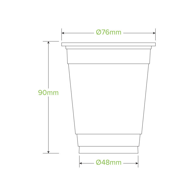 BioPak 250ml Clear Compostable Disposable Cold Cup.