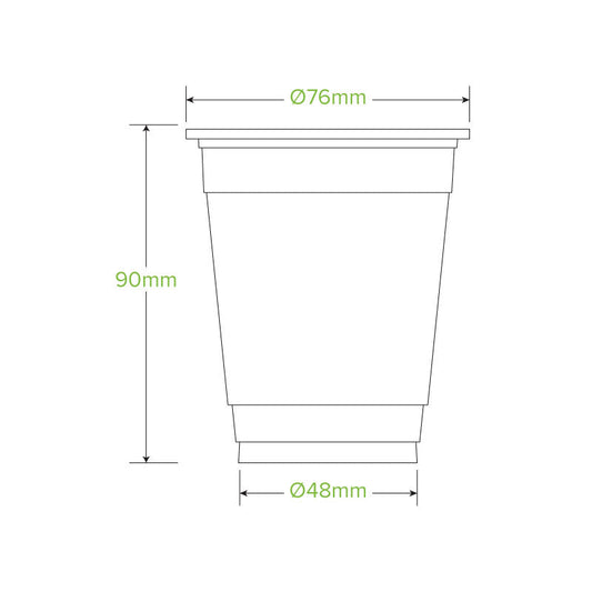 BioPak 250ml Clear Compostable Disposable Cold Cup.