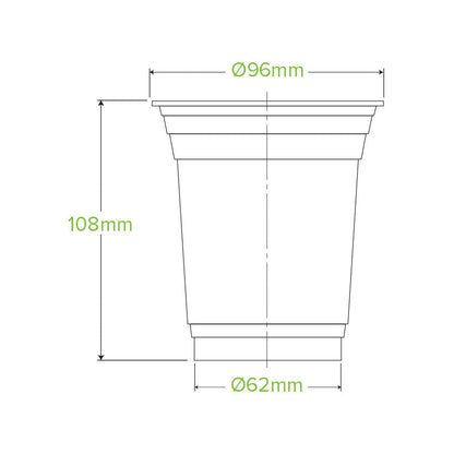 BioPak 420ml Clear Compostable Disposable Cold Cup.