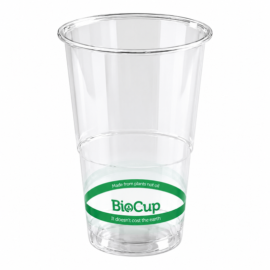 BioPak 280ml Clear BioCups Individually wrapped 25pk