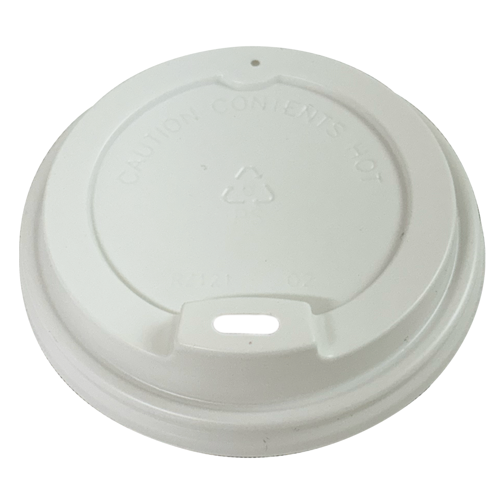 90mm PS White Travel Coffee Cup Lid 1000 per Carton