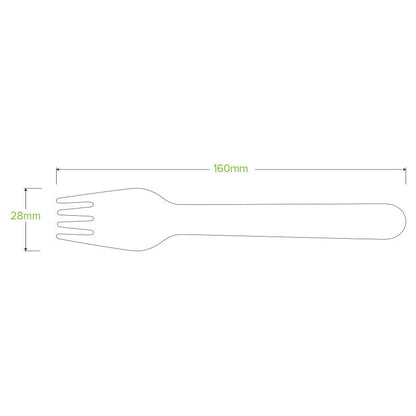 BioPak 16cm Disposable Wooden Fork - Wooden Cutlery.