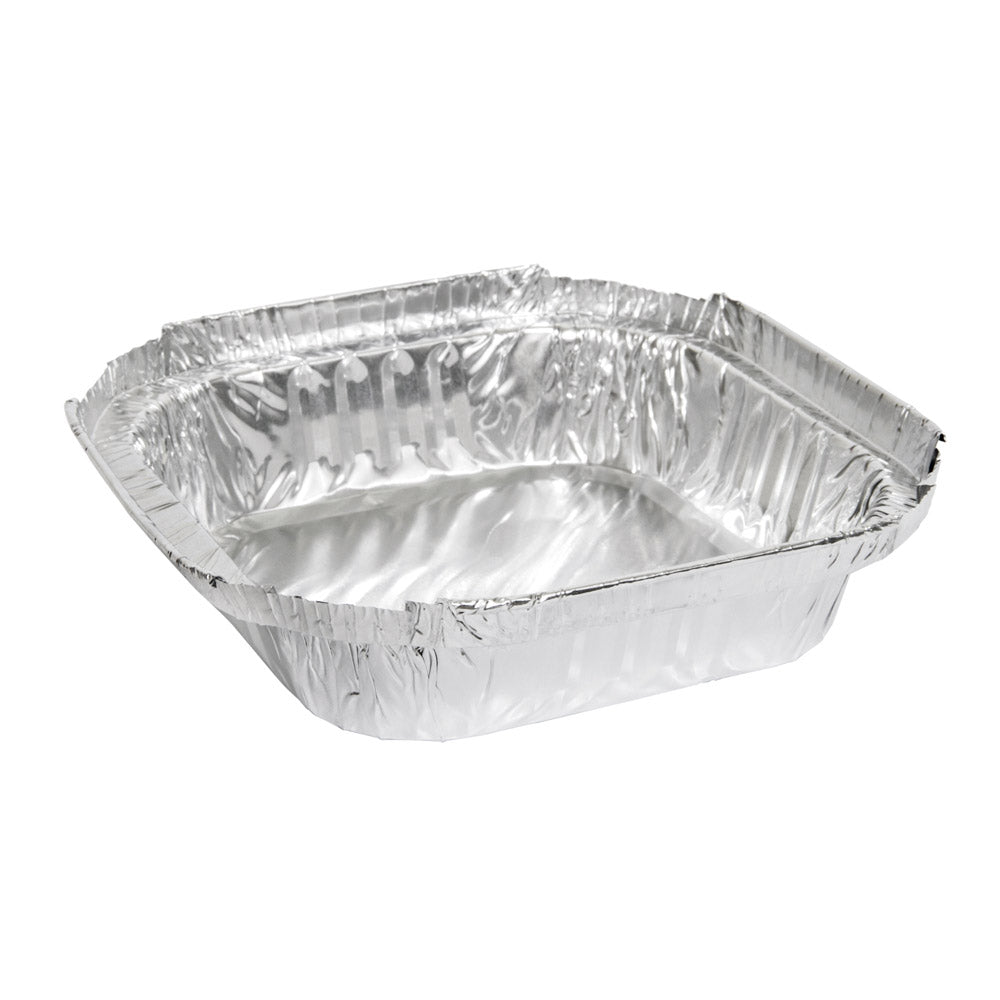 270mL Takeaway Small Shallow Foil Tray Square 112x112x25mm