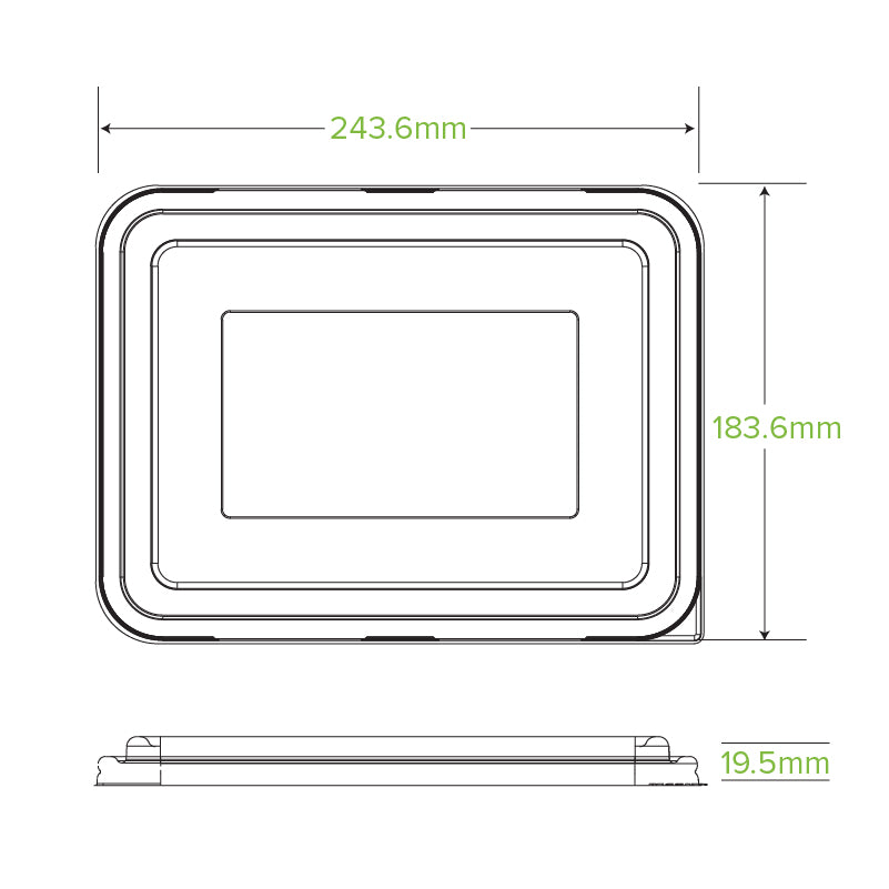 BioPak 2/3 Compartment RPET Takeaway Lid Specifications