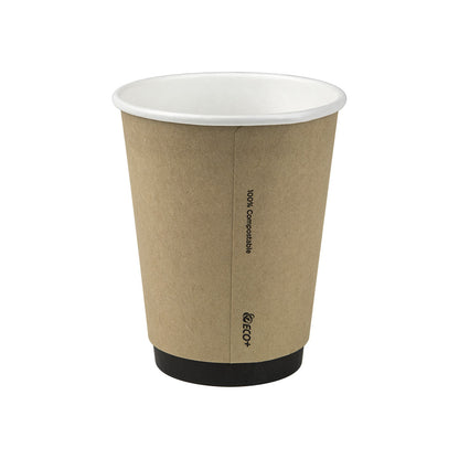 12oz/365ml Kraft PLA Double Wall Cup(Out of Stock)
