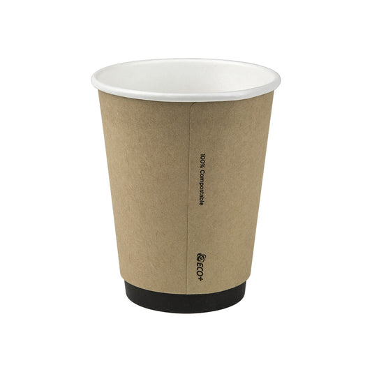 12oz/365ml Kraft PLA Double Wall Cup(Out of Stock)