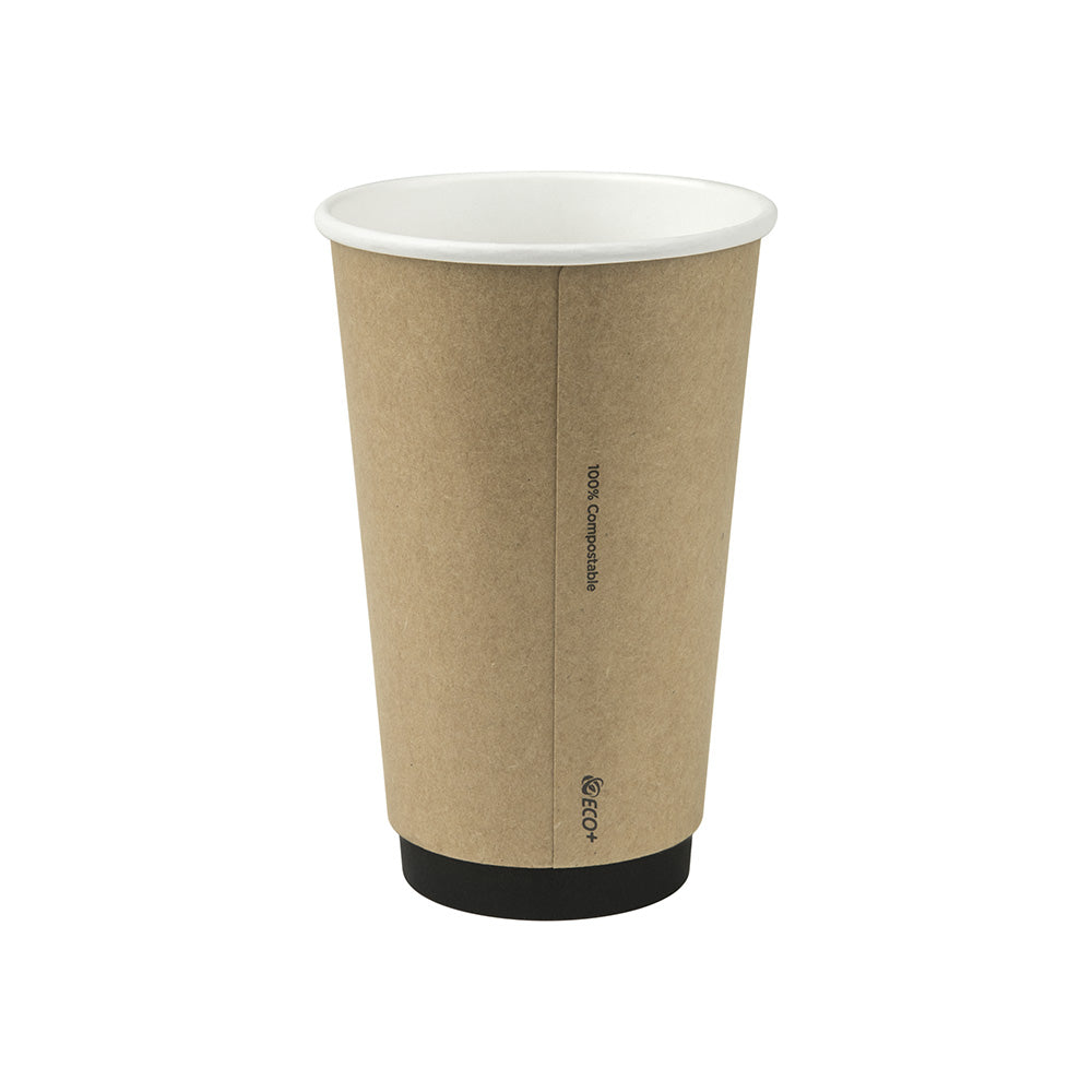 16oz/475ml Kraft PLA Double Wall Cup
