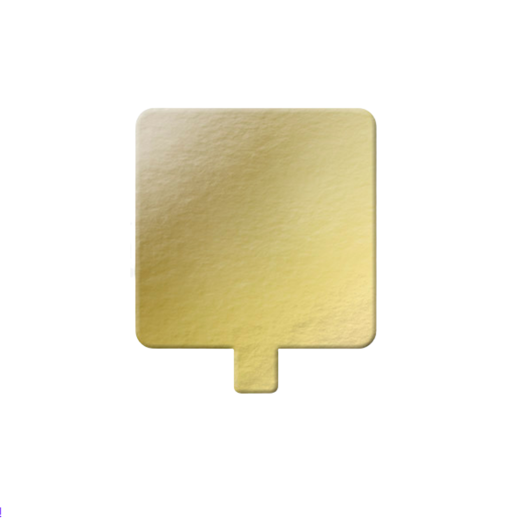 70mm Square Gold Foiled Tab Board - 100 Pack
