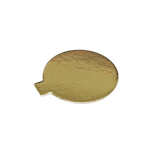 80mm Gold Round Foiled Tab Board - 100 Pack