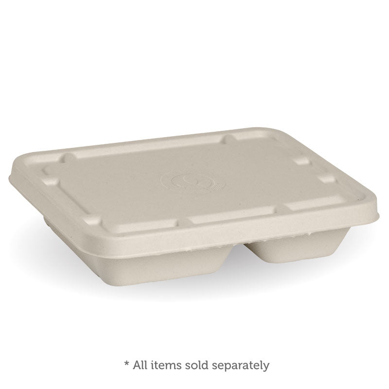 BioPak 2 Compartment Sugarcane Fibre Takeaway Base