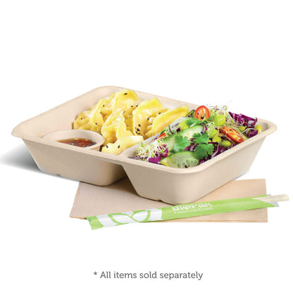 BioPak 2 Compartment Sugarcane Fibre Takeaway Base