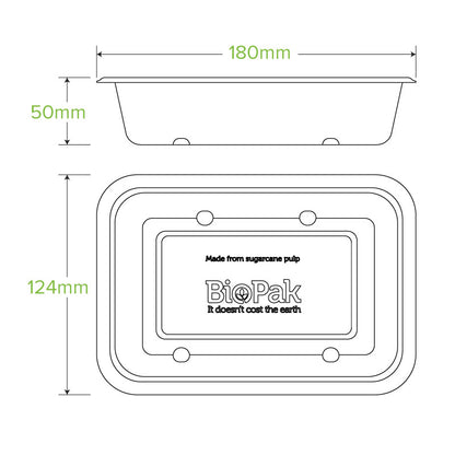 600ml BioCane Takeaway Base