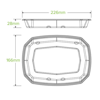 600ml Natural BioCane Octa Takeaway Base