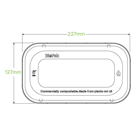 750 & 1,000ml PLA Takeaway Lid