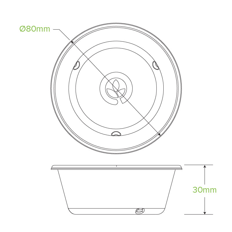 BioPak 90 ml Base Sauce Container