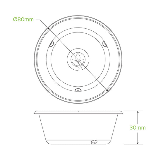 BioPak 90 ml Base Sauce Container