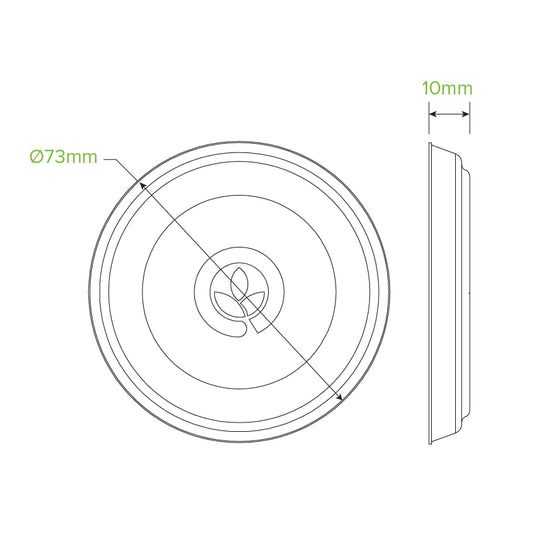 60ml Natural Sugarcane Base Sauce Container Lid