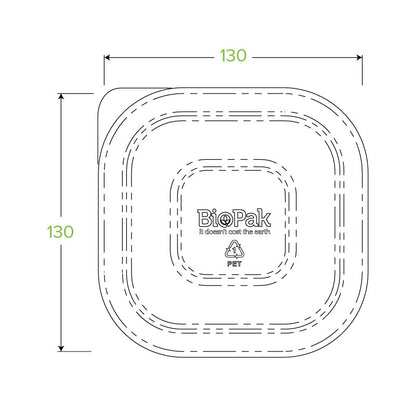 280, 480 & 630ml PET Takeaway Lid
