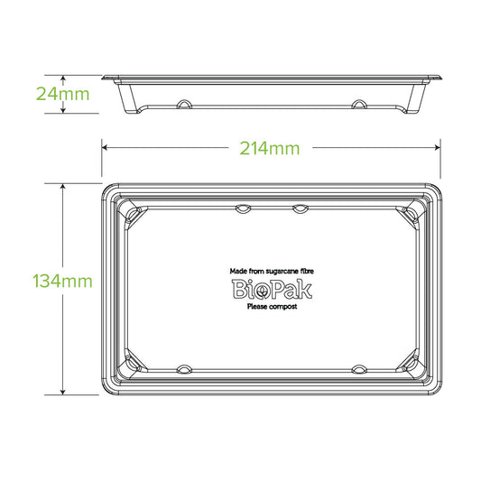 LARGE BIOCANE SUSHI TRAY